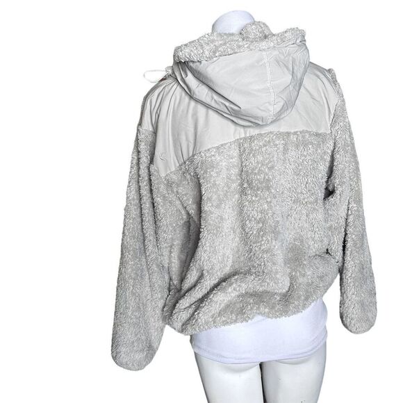 Ziya storm sherpa block small full zip grey hoodie jacket - Picture 13 of 13